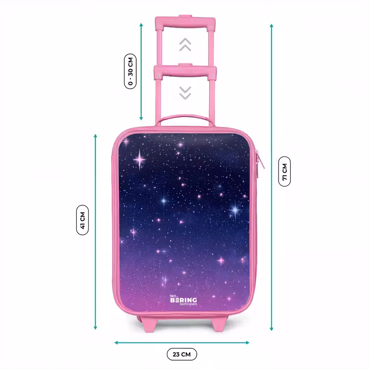 Valise enfant - Rose - Étoiles - Galaxie - Bleu - Rose — 6