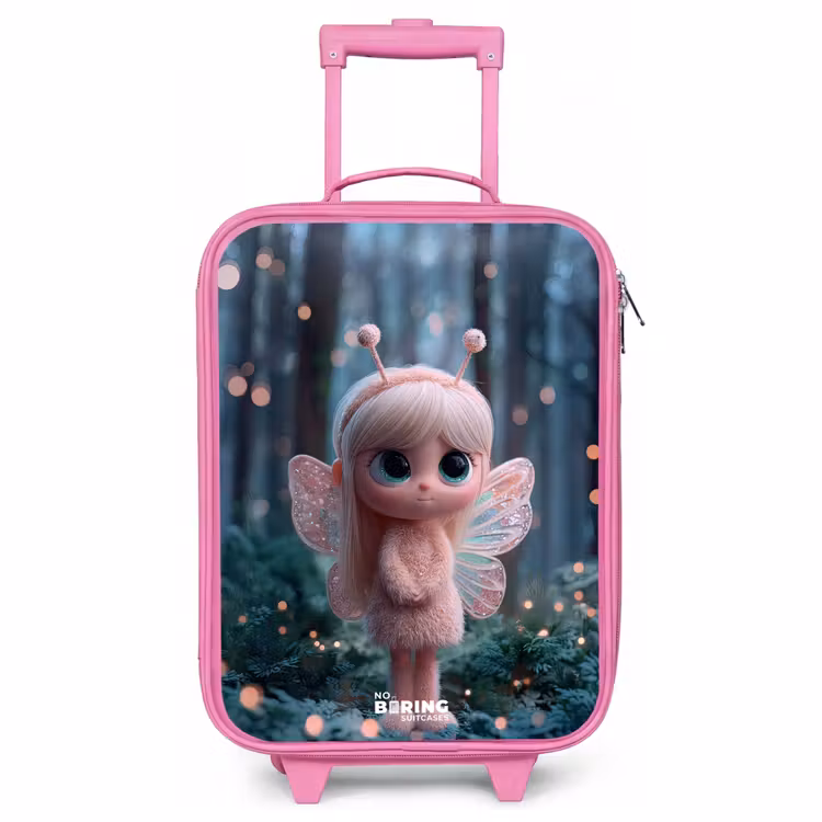 Valise enfant - Rose - Fée - Forêt - Paillettes — 1