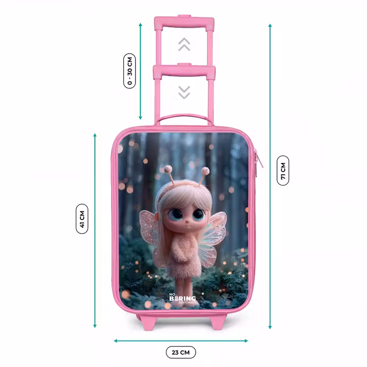 Valise enfant - Rose - Fée - Forêt - Paillettes — 6