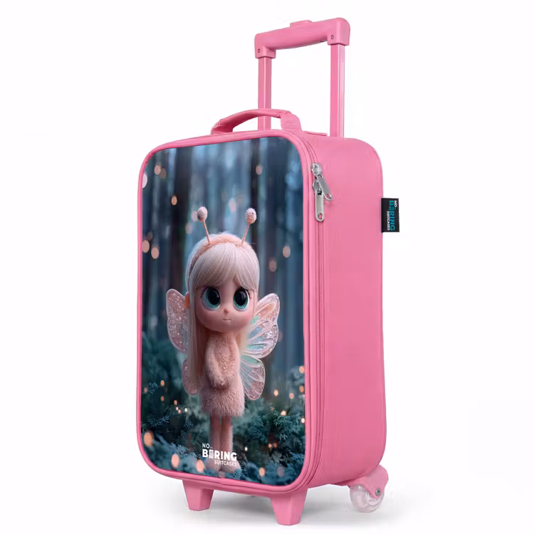 Valise enfant - Rose - Fée - Forêt - Paillettes — 8