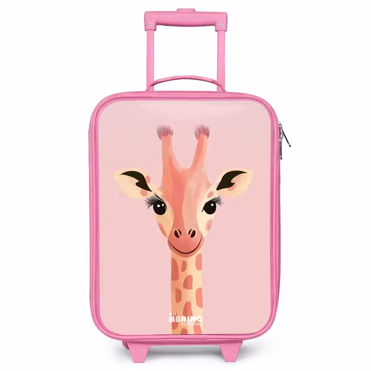 Valise enfant - Rose - Girafe - Cils - Minimaliste - Rose — 1