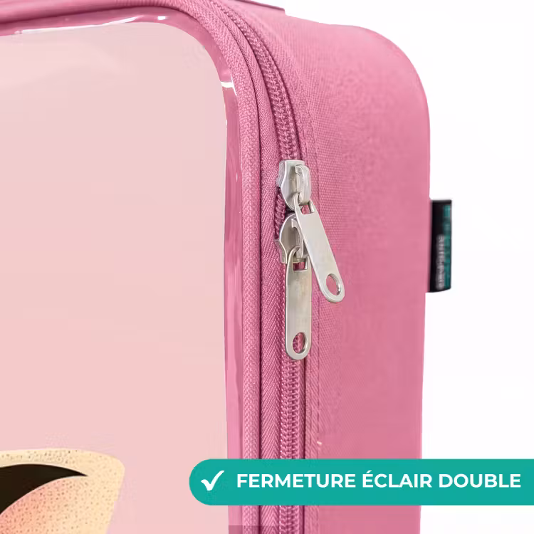 Valise enfant - Rose - Girafe - Cils - Minimaliste - Rose — 7