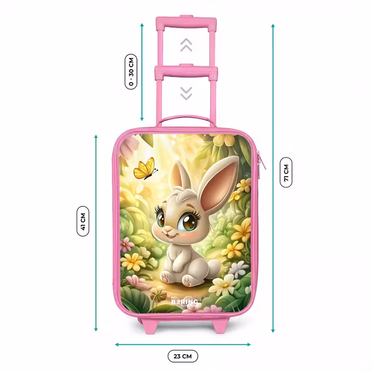 Valise enfant - Rose - Lapin - Soleil - Conte de fées - Papillon — 6