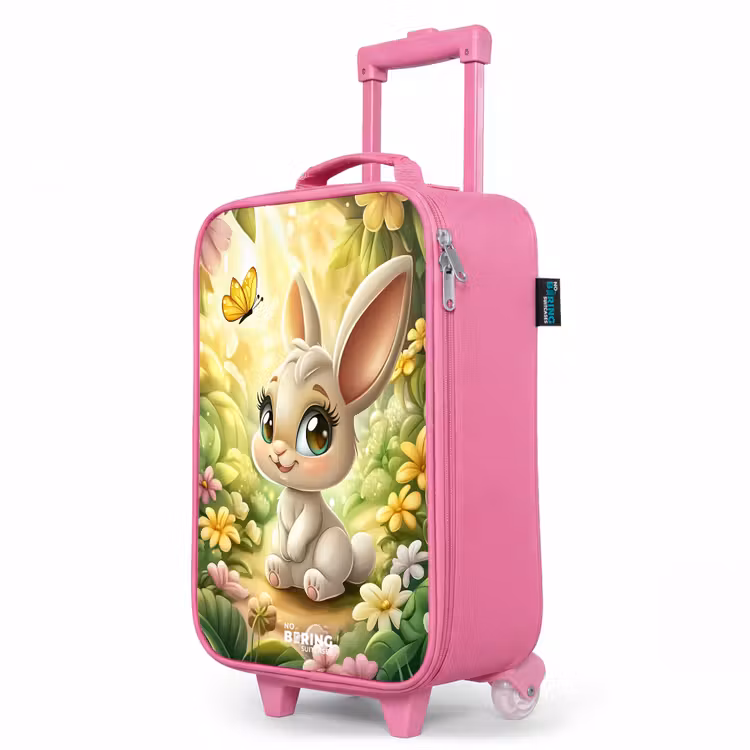 Valise enfant - Rose - Lapin - Soleil - Conte de fées - Papillon — 8