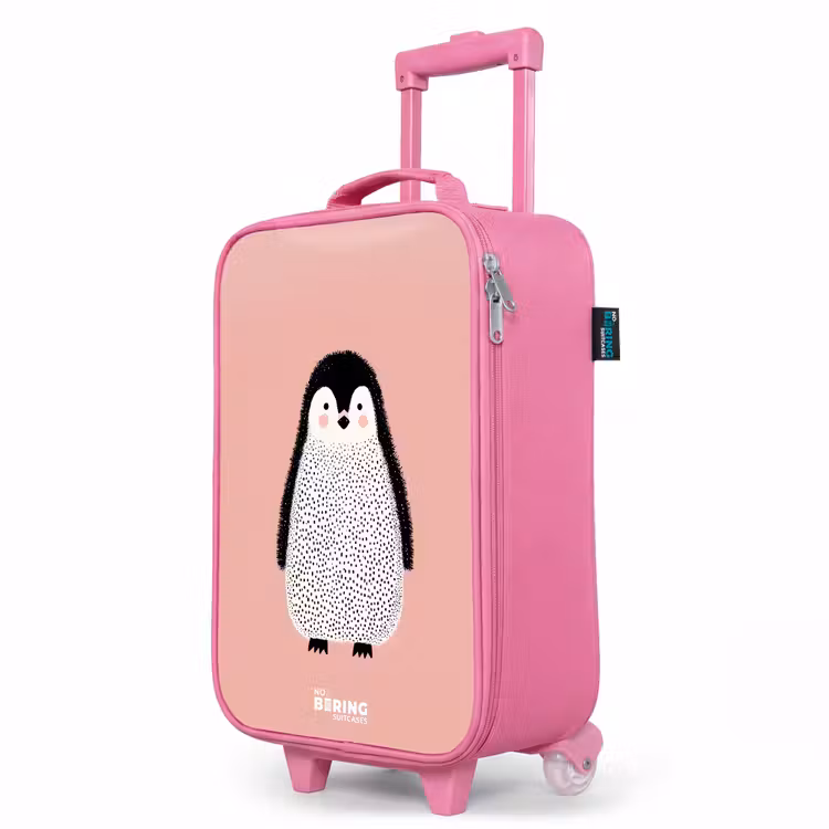 Valise enfant - Rose - Pingouin - Points - Rose - Minimaliste — 8