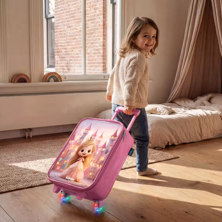 Valise enfant - Rose - Princesse - Rose - Château — 2