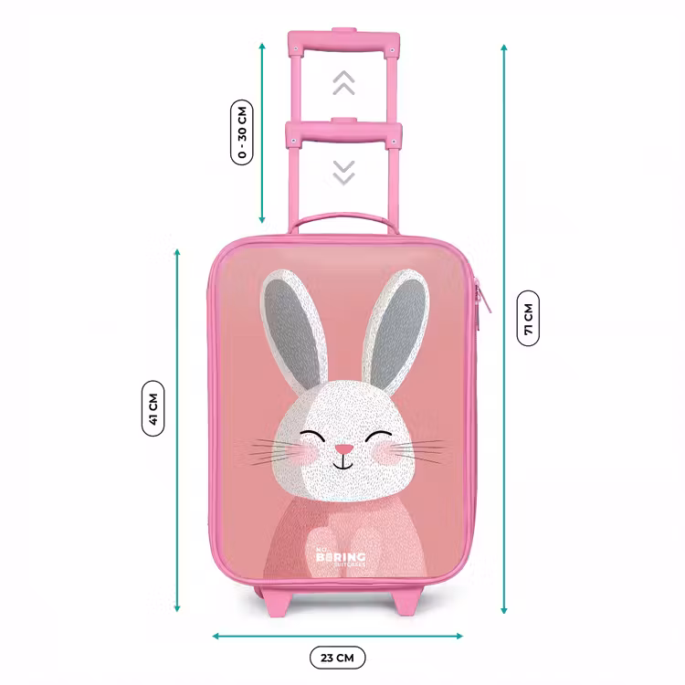 Valise enfant - Rose - Rose - Lapin - Sourire - Illustration — 6