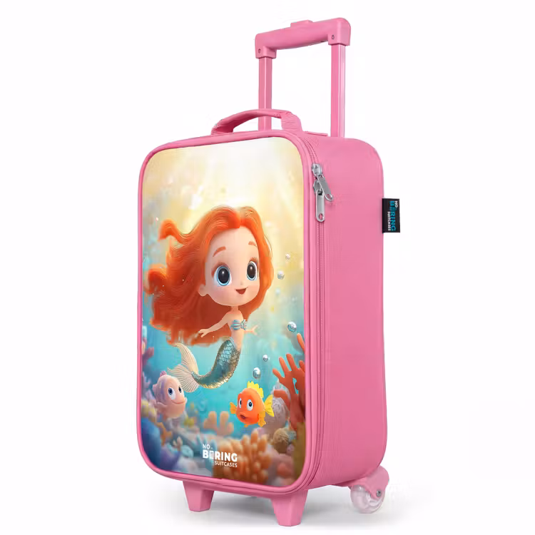 Valise enfant - Rose - Sirène - Poisson - Corail — 8
