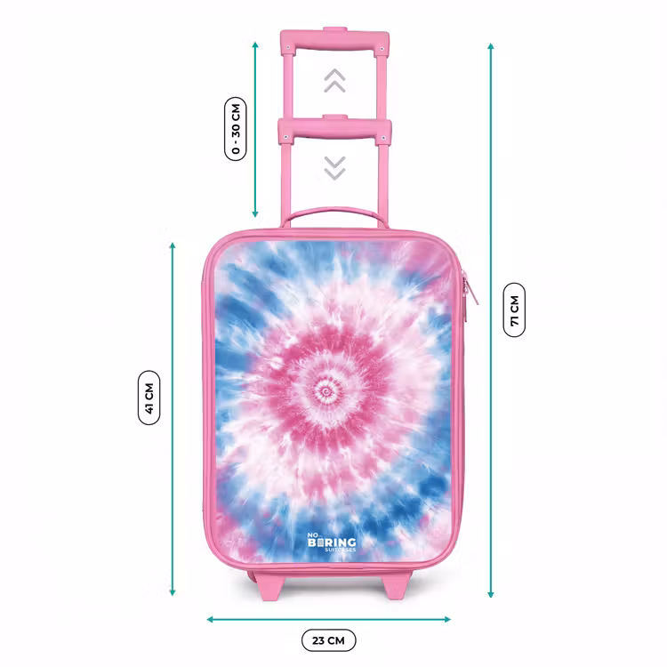 Valise enfant - Rose - Tie dye - Abstrait - Bleu - Rose — 6