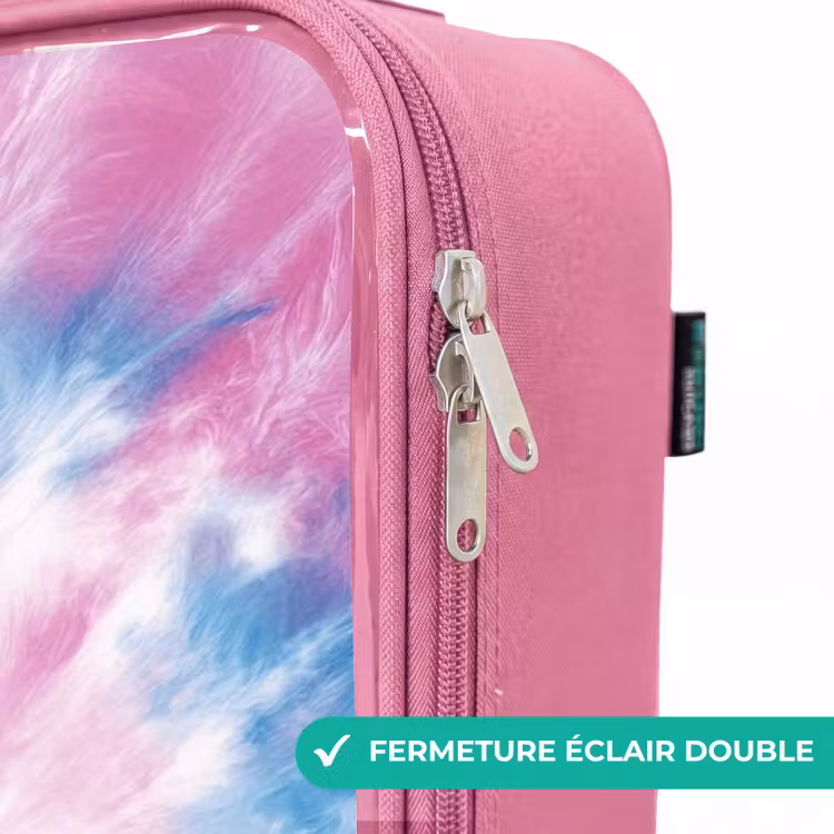 Valise enfant - Rose - Tie dye - Abstrait - Bleu - Rose — 7