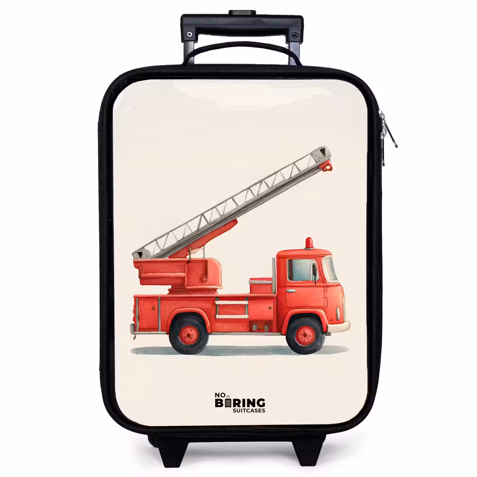 Valise enfant - Véhicule de pompiers - Signé - Rouge — 1