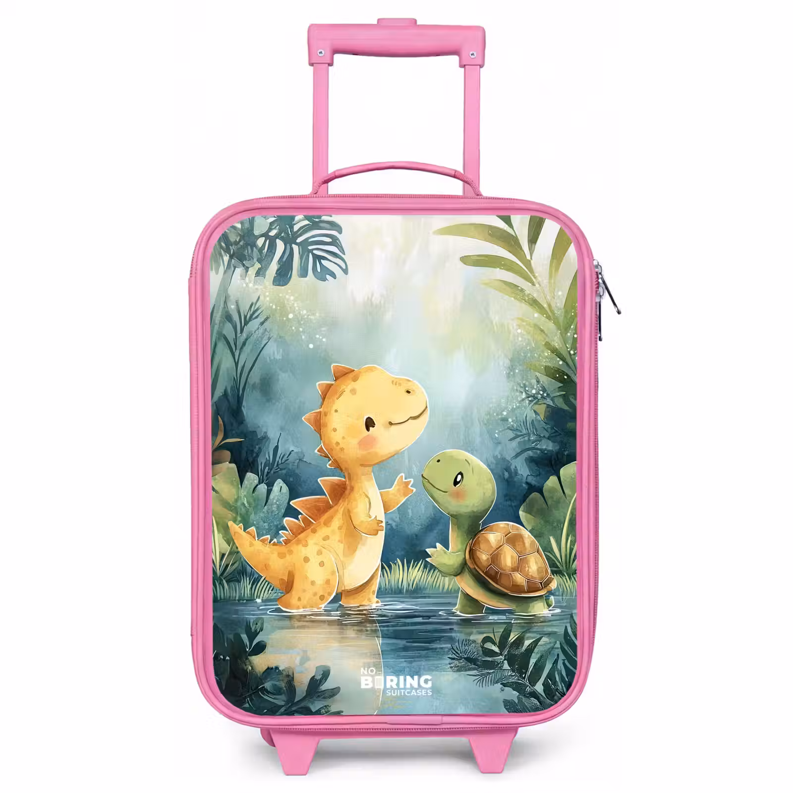 Valise enfant - Rose - Dino - Tortue - Jungle — 1