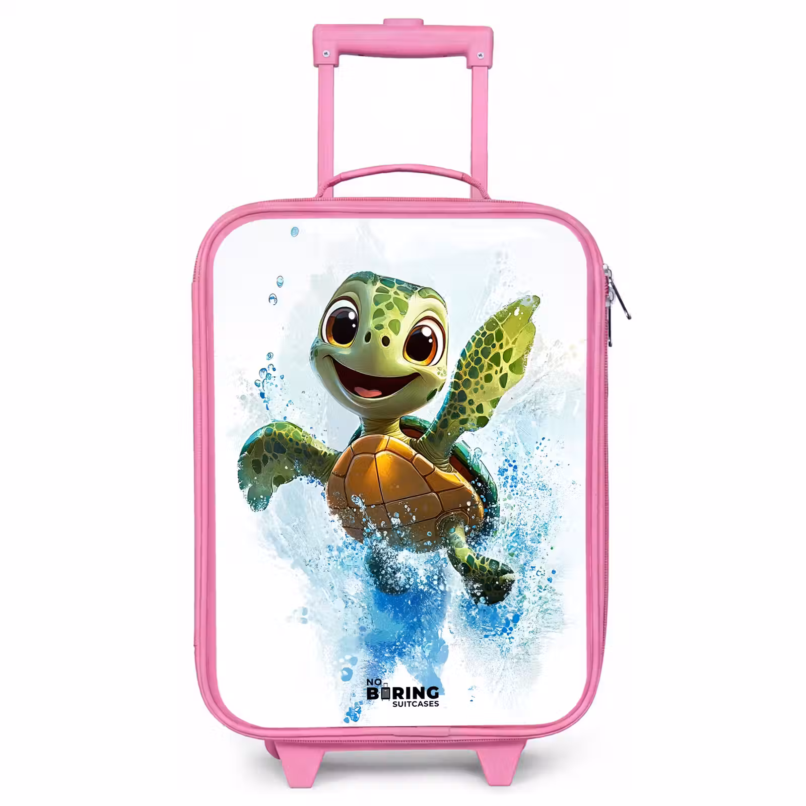 Valise enfant - Rose - Tortue - Eau - Vert — 1