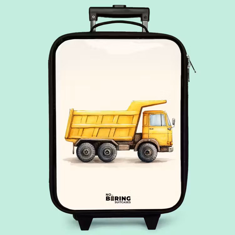Valise enfant - Camion-benne - Signé - Jaune — 3