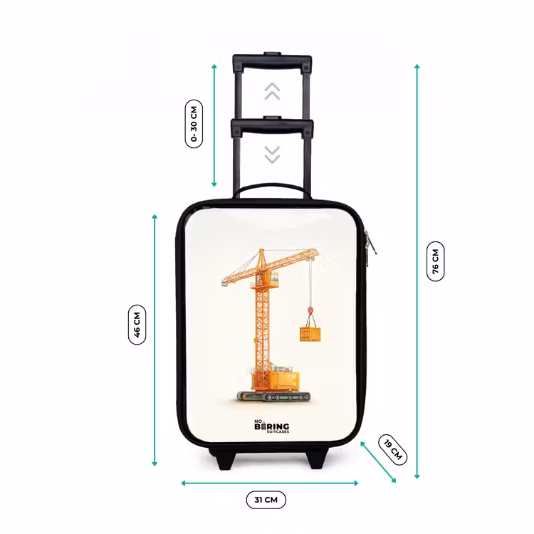 Valise enfant - Grue à tour - Signée - Orange — 7