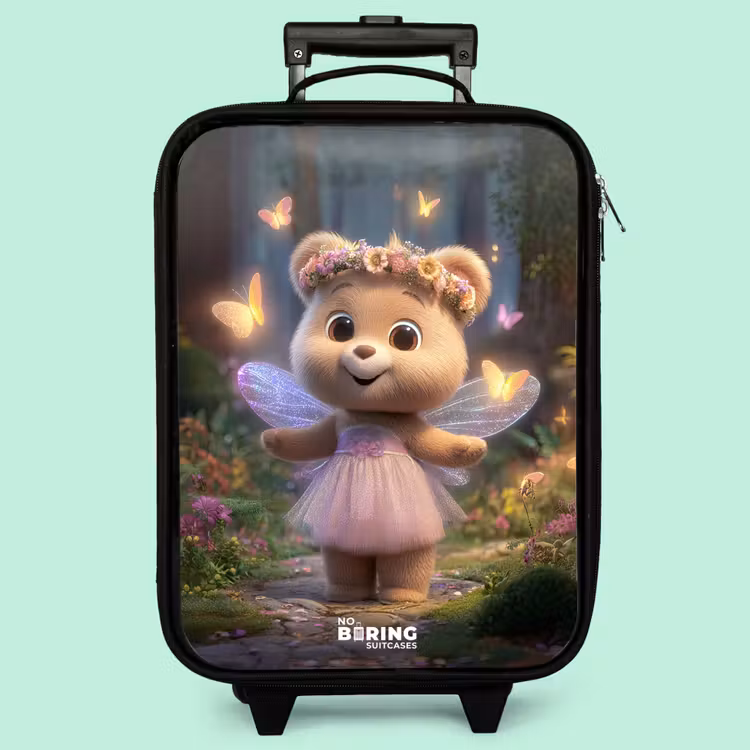 Valise enfant - Ours - Papillons - Forêt - Fée — 3