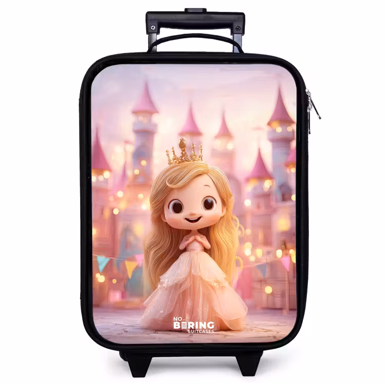 Valise enfant - Princesse - Rose - Château — 1