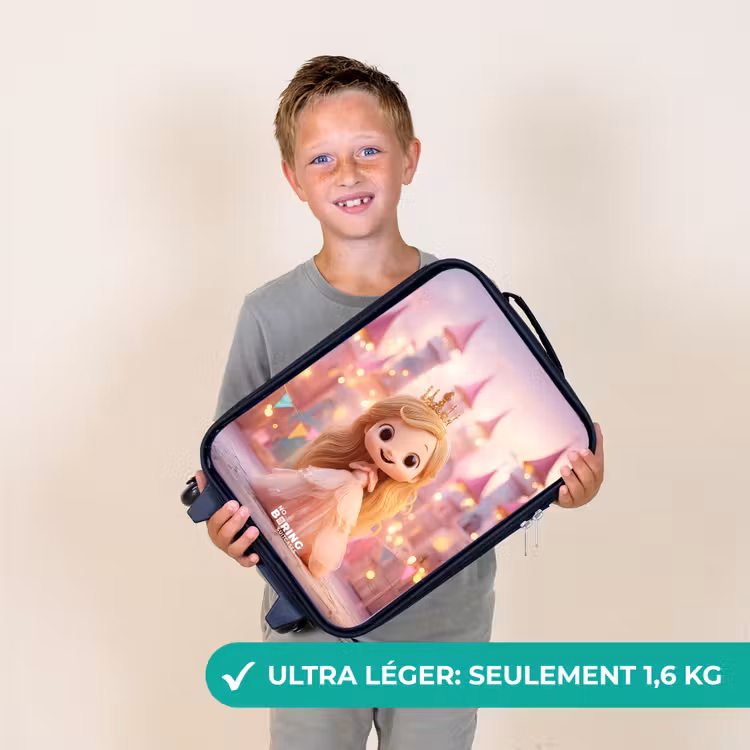 Valise enfant - Princesse - Rose - Château — 2