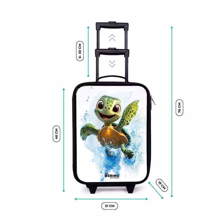 Valise enfant - Tortue - Eau - Vert — 7