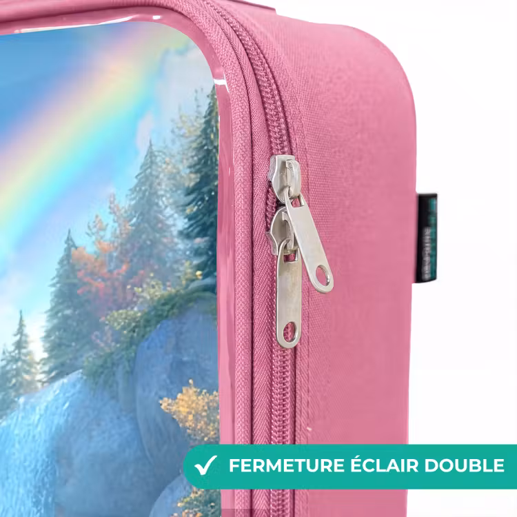 Valise enfant - Rose - Dino - Nature - Cascade — 7
