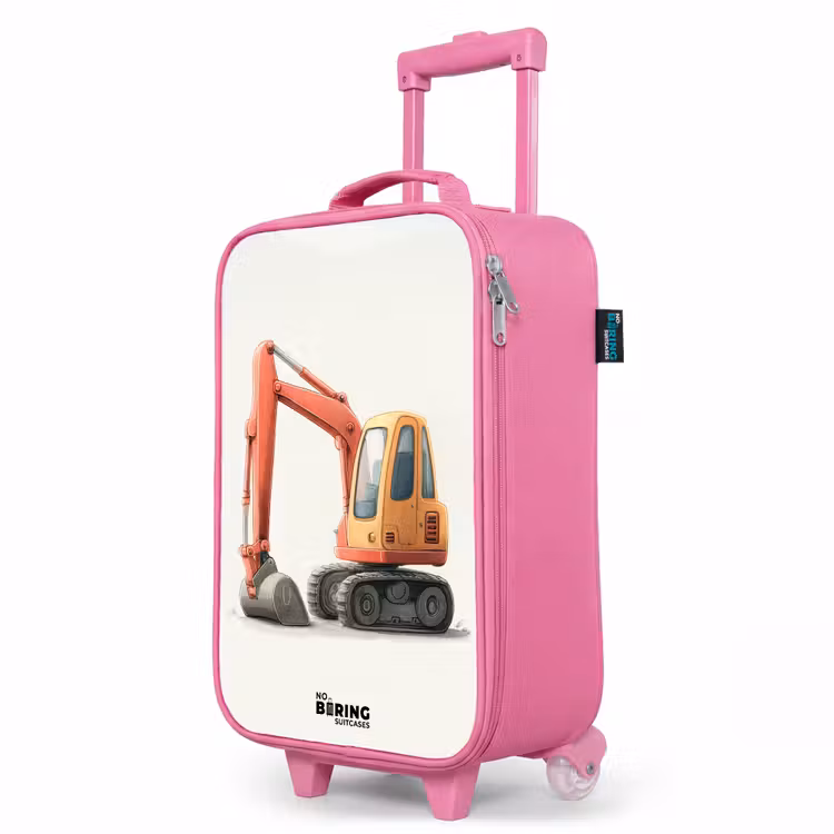 Valise enfant - Rose - Excavateur - Signé - Orange — 8