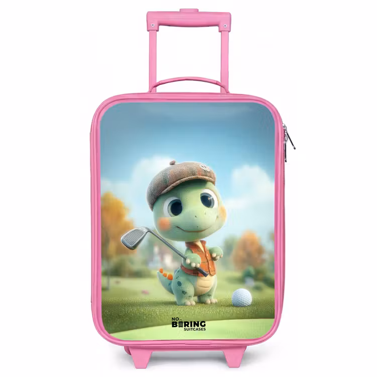 Valise enfant - Rose - Golf - Dino - Vert — 1