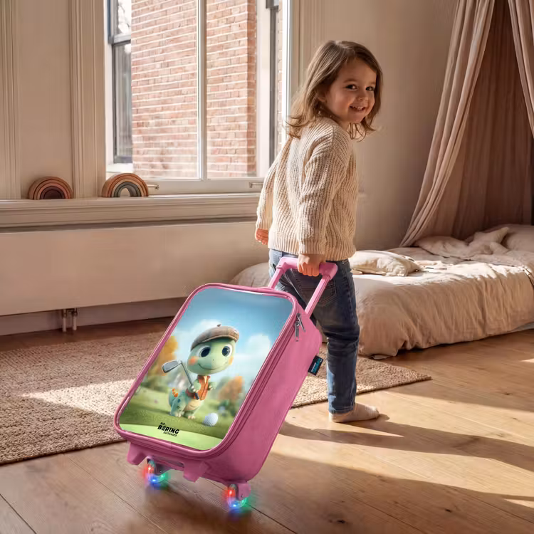 Valise enfant - Rose - Golf - Dino - Vert — 2