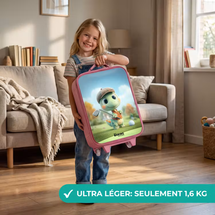 Valise enfant - Rose - Golf - Dino - Vert — 3