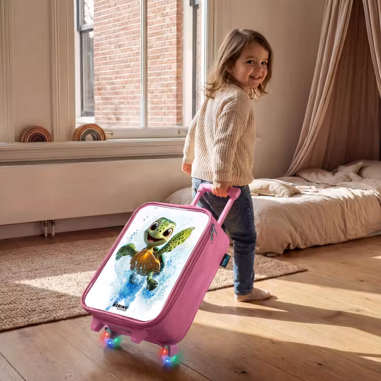 Valise enfant - Rose - Tortue - Eau - Vert — 2