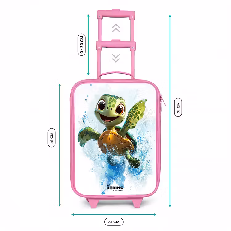Valise enfant - Rose - Tortue - Eau - Vert — 6