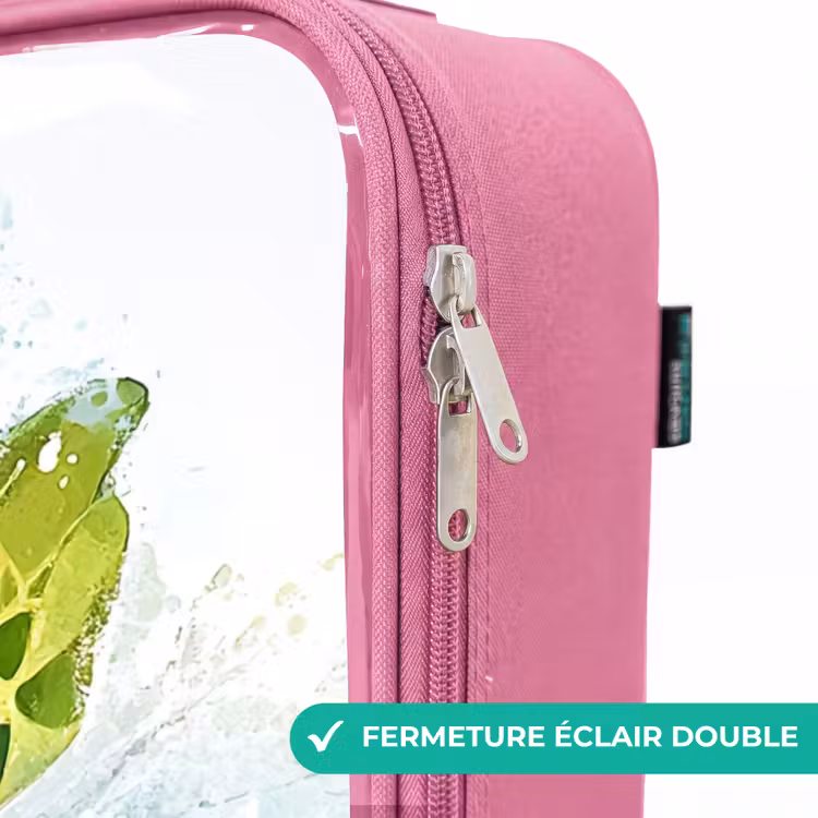 Valise enfant - Rose - Tortue - Eau - Vert — 7