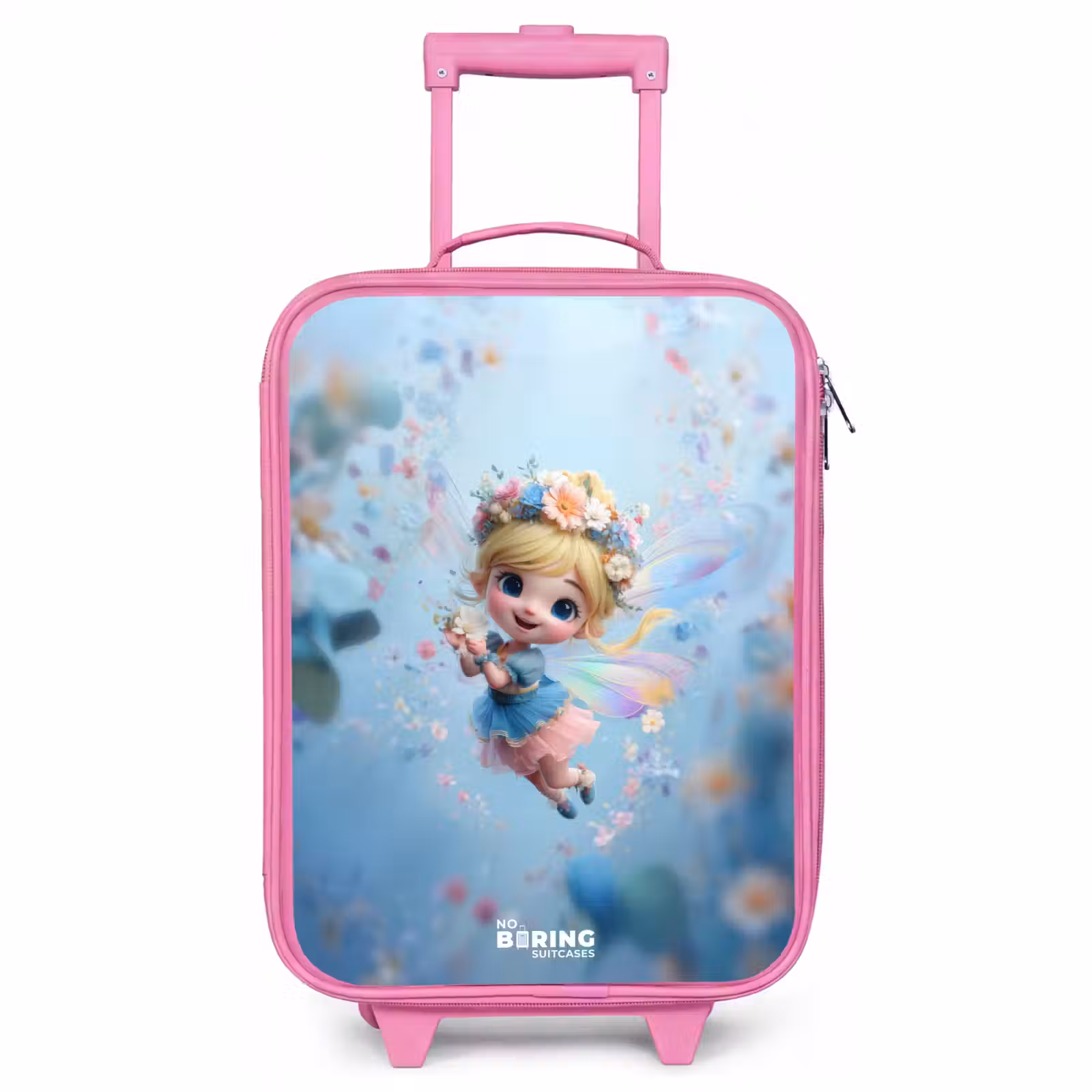 Valise enfant - Rose - Fée papillon dans l'air des fleurs — 1