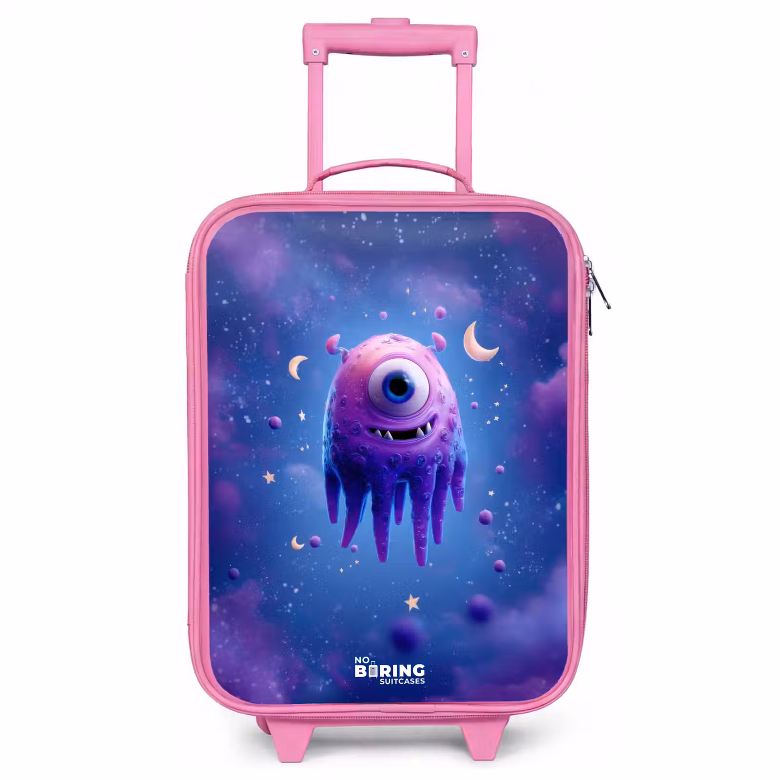 Valise enfant - Rose - Joyeuse paire d'yeux dans l'espace — 1