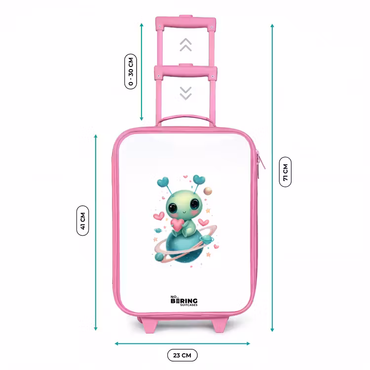 Valise enfant - Rose - Doux petit extraterrestre avec du cœur — 6