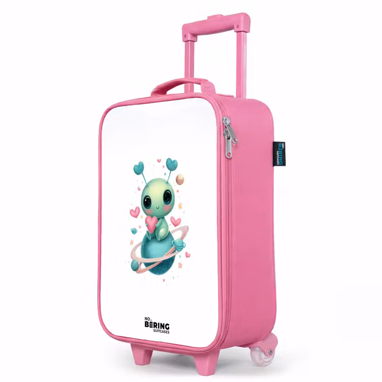 Valise enfant - Rose - Doux petit extraterrestre avec du cœur — 8