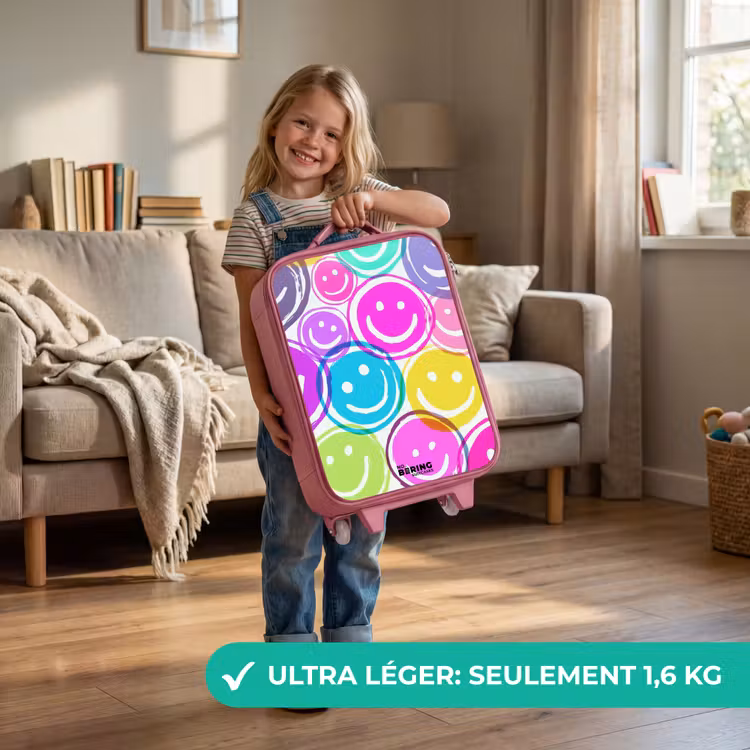 Valise enfant - Rose - Explosion de sourires colorés — 3