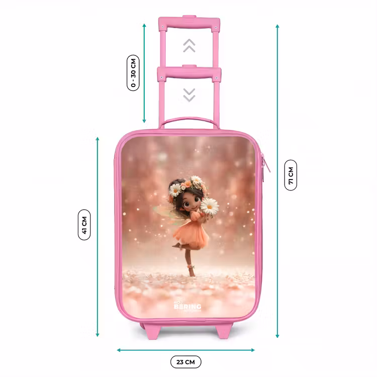 Valise enfant - Rose - Fée avec marguerites — 6