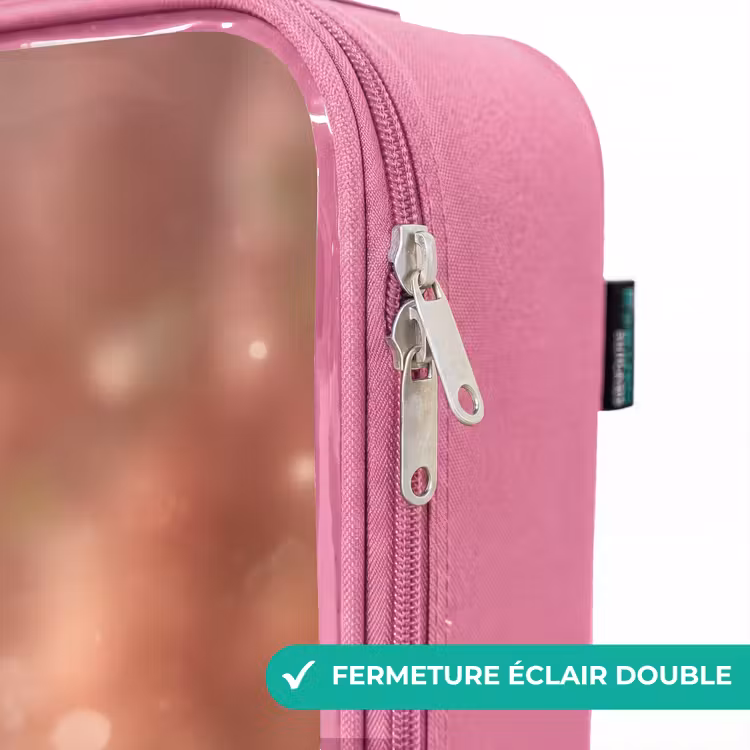 Valise enfant - Rose - Fée avec marguerites — 7