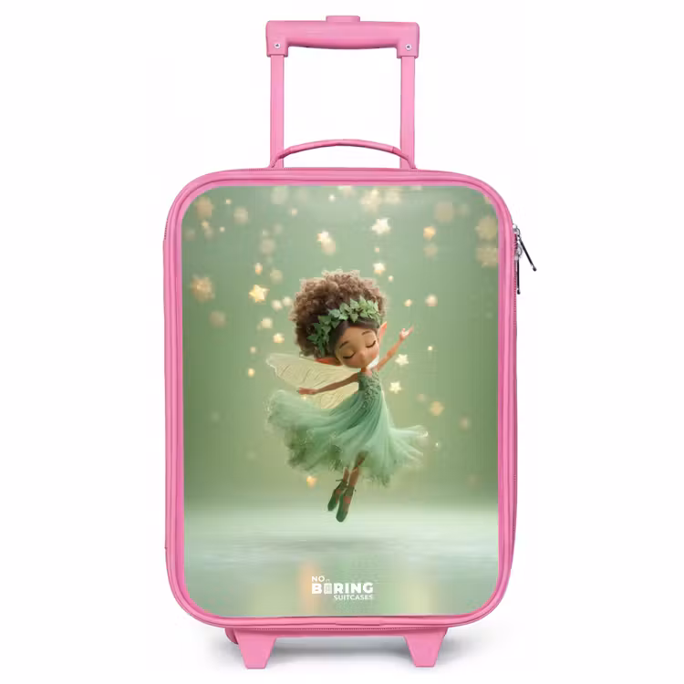 Valise enfant - Rose - Fée dansante dans la lumière verte — 1