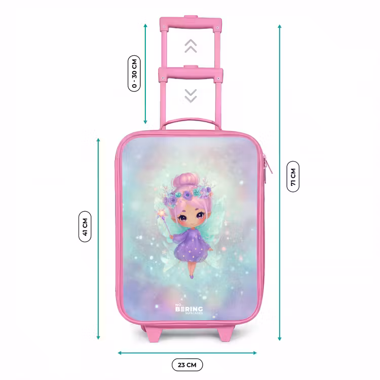 Valise enfant - Rose - Fée des fleurs en pastel brillant — 6