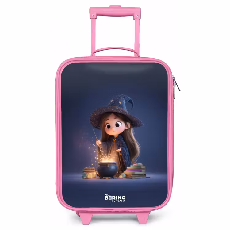 Valise enfant - Rose - Fille enchanteresse avec chaudron — 1
