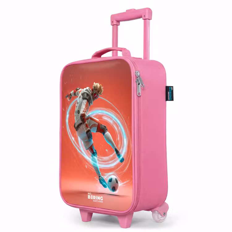 Valise enfant - Rose - Football - Garçon - Rouge - Cercle lumineux — 8
