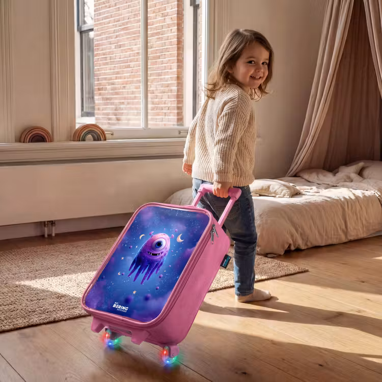 Valise enfant - Rose - Joyeuse paire d'yeux dans l'espace — 2