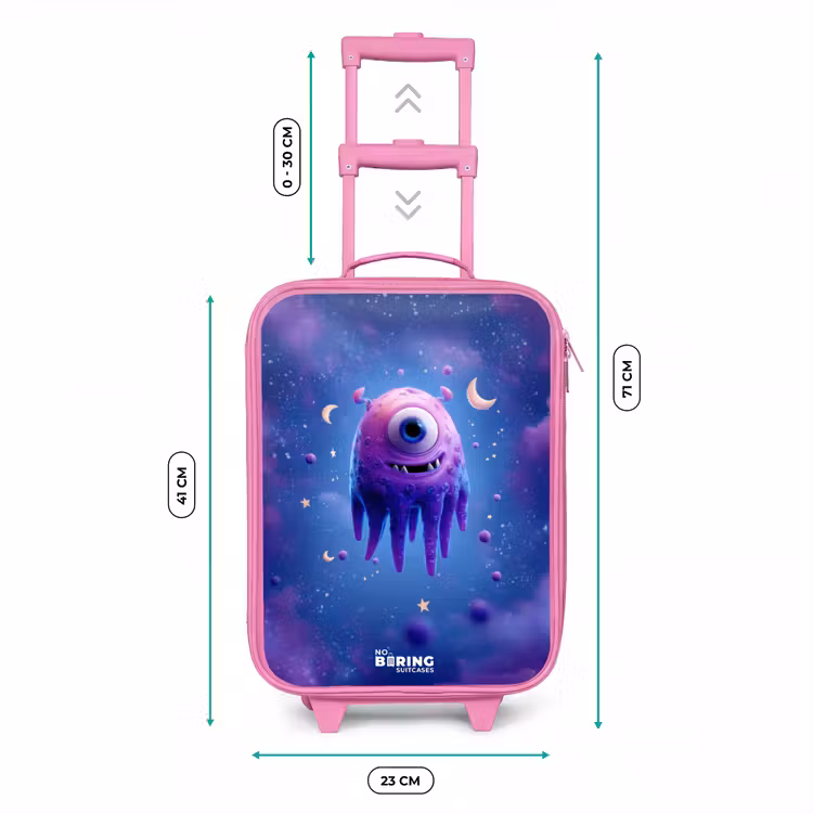 Valise enfant - Rose - Joyeuse paire d'yeux dans l'espace — 6