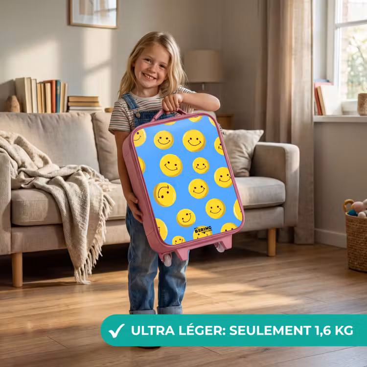 Valise enfant - Rose - Joyeuse pluie souriante — 3