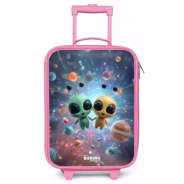 Valise enfant - Rose - Joyeux amis extraterrestres — 1