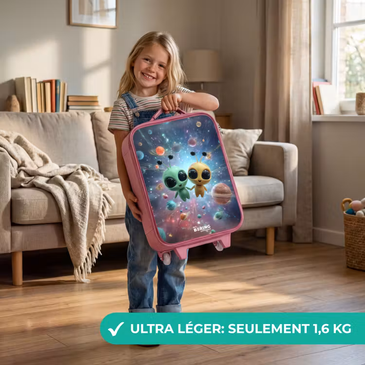 Valise enfant - Rose - Joyeux amis extraterrestres — 3