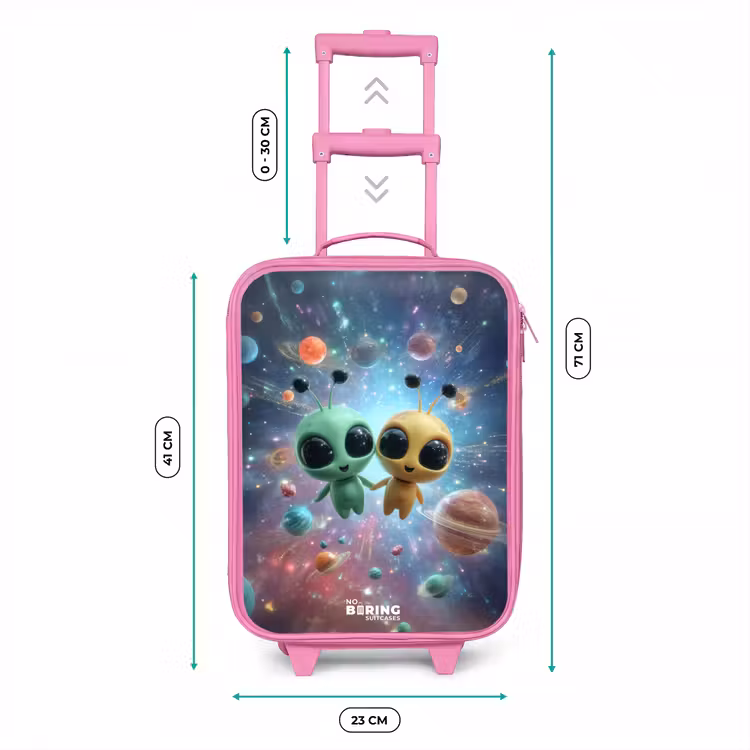 Valise enfant - Rose - Joyeux amis extraterrestres — 6