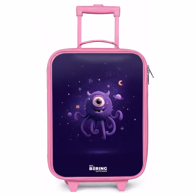 Valise enfant - Rose - Monstre cosmique à tentacules — 1
