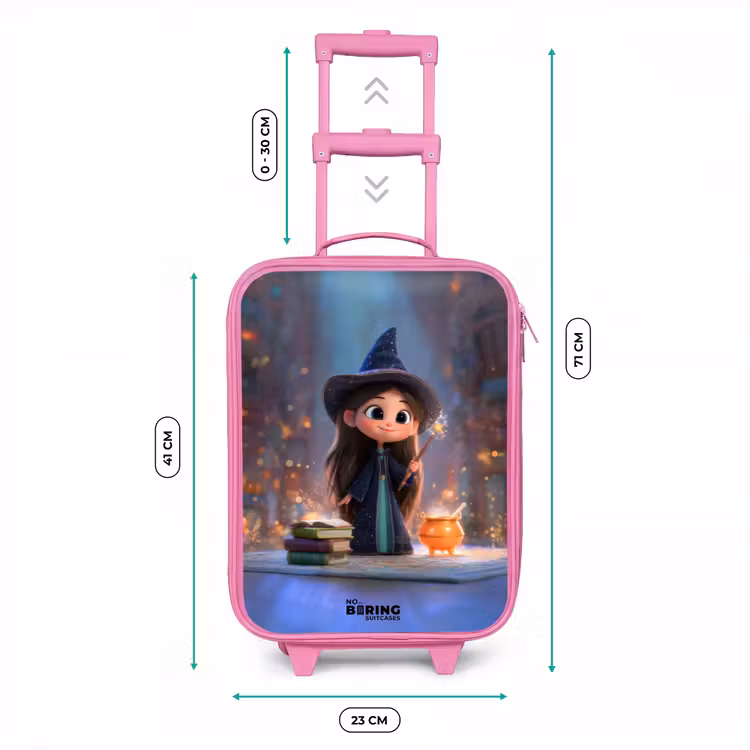 Valise enfant - Rose - Petite enchanteresse dans la bibliothèque — 6